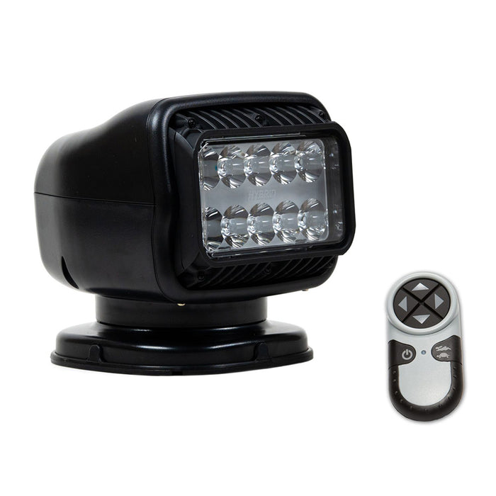 Golight GT Series LED Hybrid Light Permanent Mount wHardwired Dash Mount Remote 12V Black 20218GT