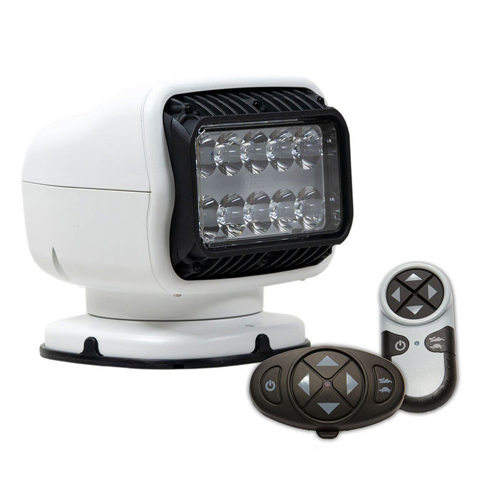 Golight GT Series LED Hybrid Light Permanent Mount wHandheld Wireless Dash Mount Remotes 12V White 20078GT