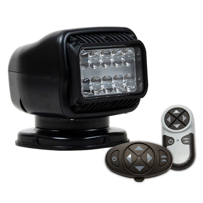 Golight GT Series LED Hybrid Light Permanent Mount wHandheld Wireless Dash Mount Remotes 12V Black 20578GT