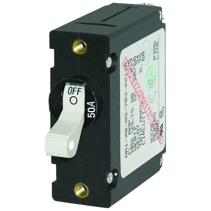 Blue Sea 7230 AC-DC Single Pole Magnetic World Circuit Breaker - 50AMP