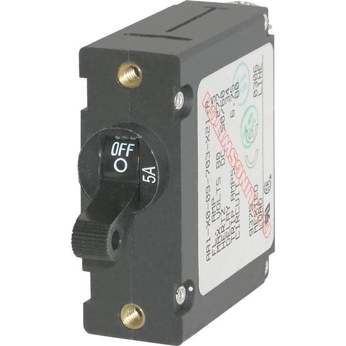 Blue Sea 7200 AC - DC Single Pole Magnetic World Circuit Breaker - 5 Amp