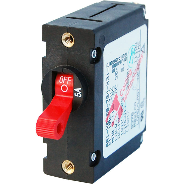 Blue Sea 7201 AC-DC Single Pole Magnetic World Circuit Breaker - 5 AMP