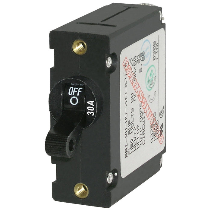 Blue Sea 7220 AC - DC Single Pole Magnetic World Circuit Breaker - 30 Amp