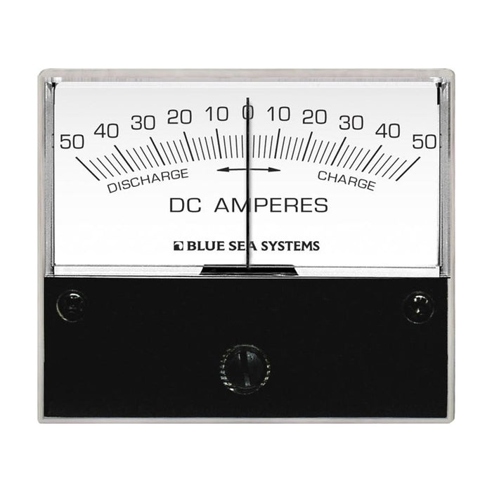 Blue Sea 8252 DC Zero Center Analog Ammeter - 2-3-4" Face, 50-0-50 Amperes DC
