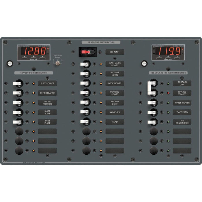Blue Sea 8508 AC Main + 6 Positions - DC Main + 18 Positions
