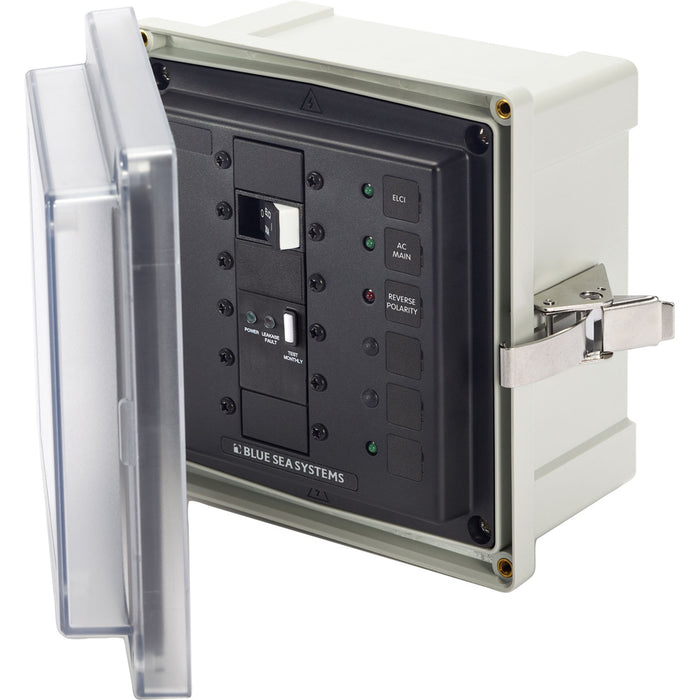 Blue Sea 3119 - SMS Panel Enclosure w-ELCI Main (50A) and 1 Blank - 120V AC