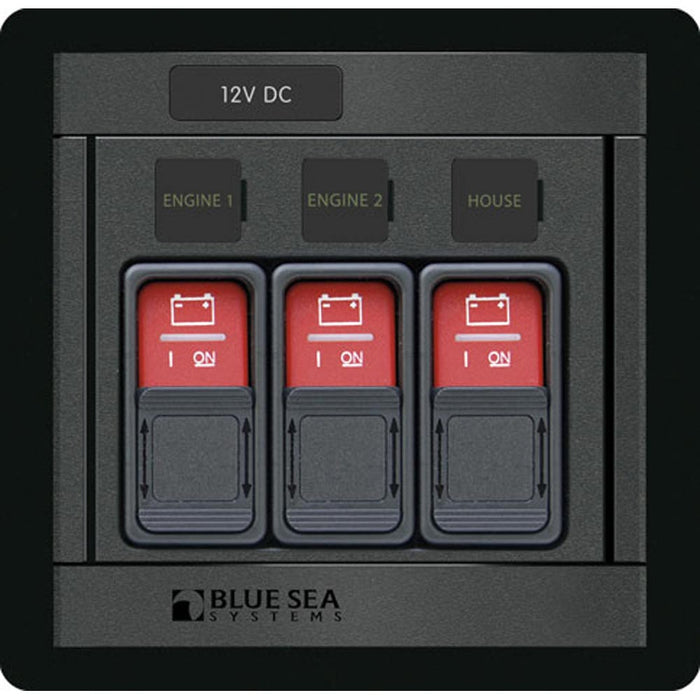Blue Sea 1148 Remote Control Panel w-(3) 2145 Remote Control Contura Switch