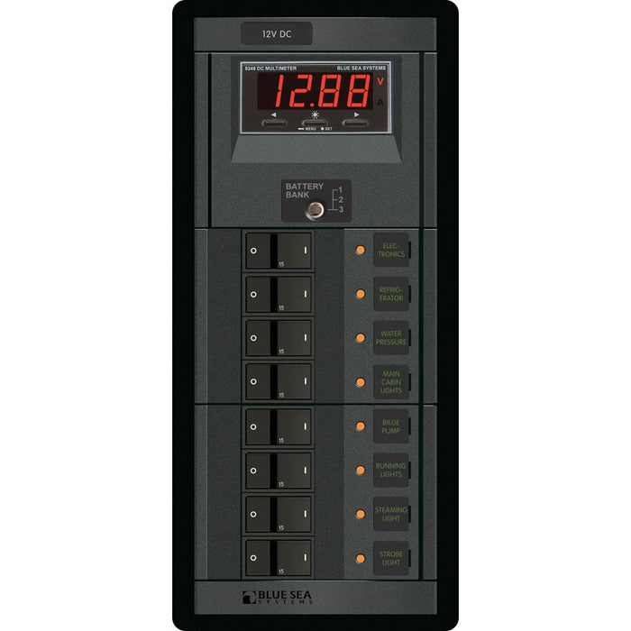 Blue Sea 1227 12V DC 8 Position w-Digital Meter