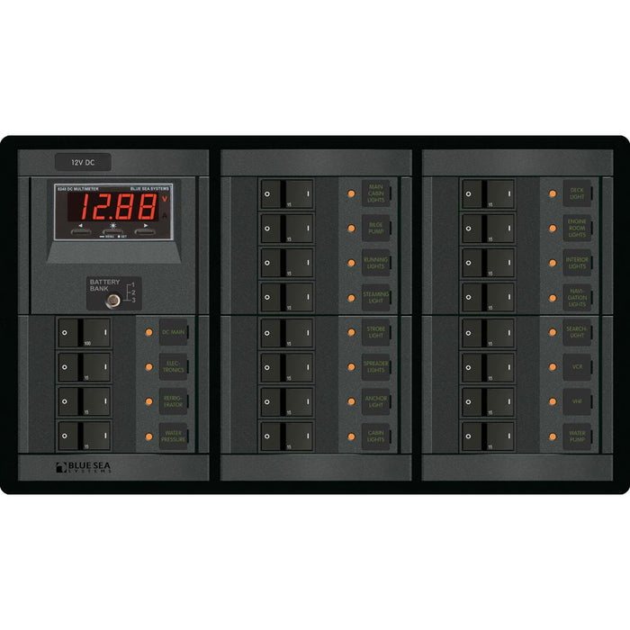 Blue Sea 1221 12V DC Main + 19 Positions w-Digital Meter