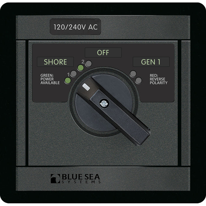 Blue Sea 1480 10-240V AC Rotary 65A OFF + 2 Sources 2x120V-1x240V
