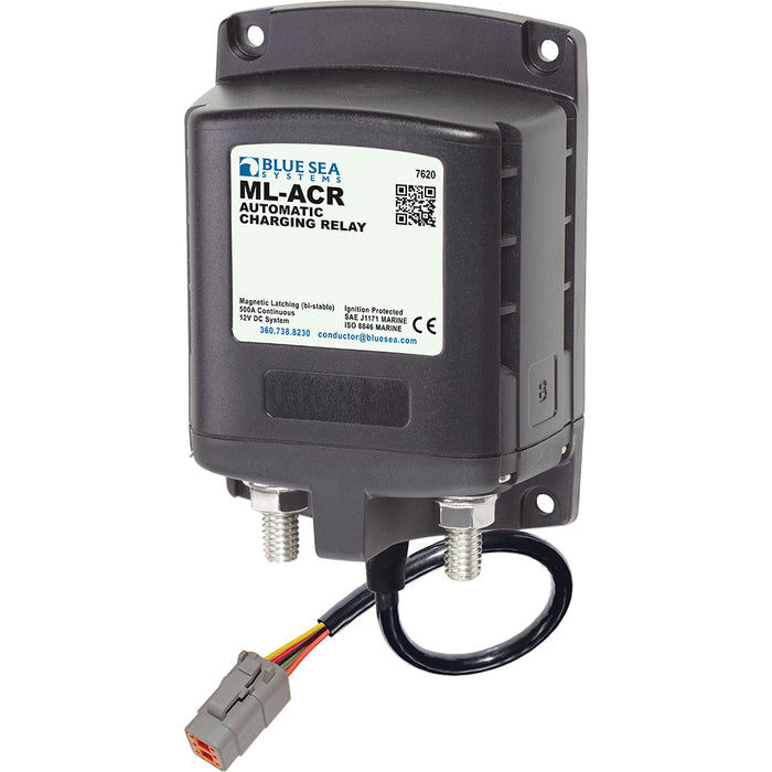 Blue Sea 7620100 ML ACR Charging Relay 12V 500A w-Deutsch Connector