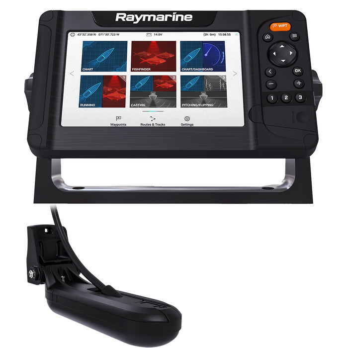 Raymarine Element 7 HV Combo w-HV-100 Transom Mount Transducer & Lighthouse North America Chart