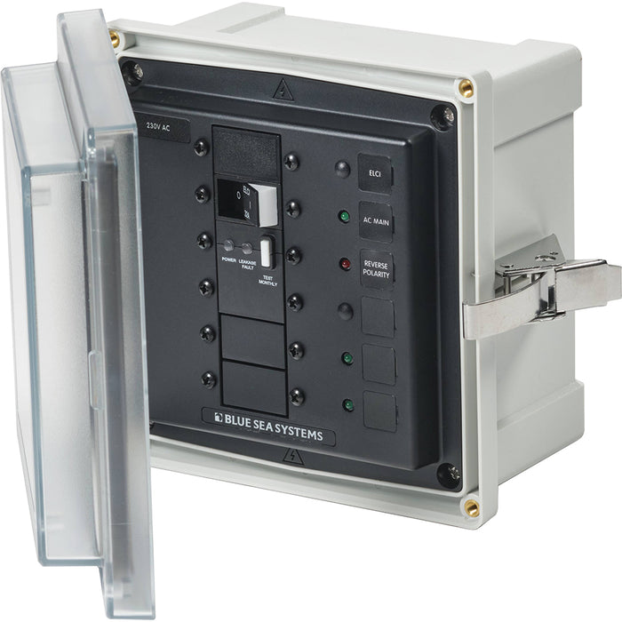 Blue Sea 3123 - SMS Panel Enclosure w-ELCI (32A) & 3 Blanks - 230V AC