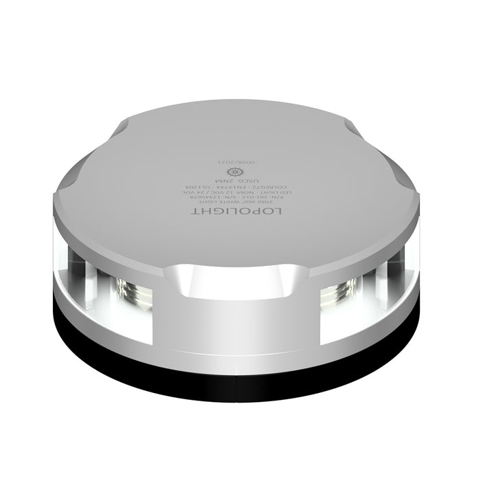 Lopolight 360Degree Anchor Light  2nm  Silver Housing wFB Base  25M Cable 201012FB 25M