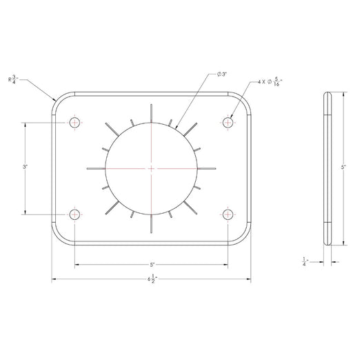 TACO Grand Slam 300 Universal Backing Plate fGS300  GS390  Pair BP0300BSY1