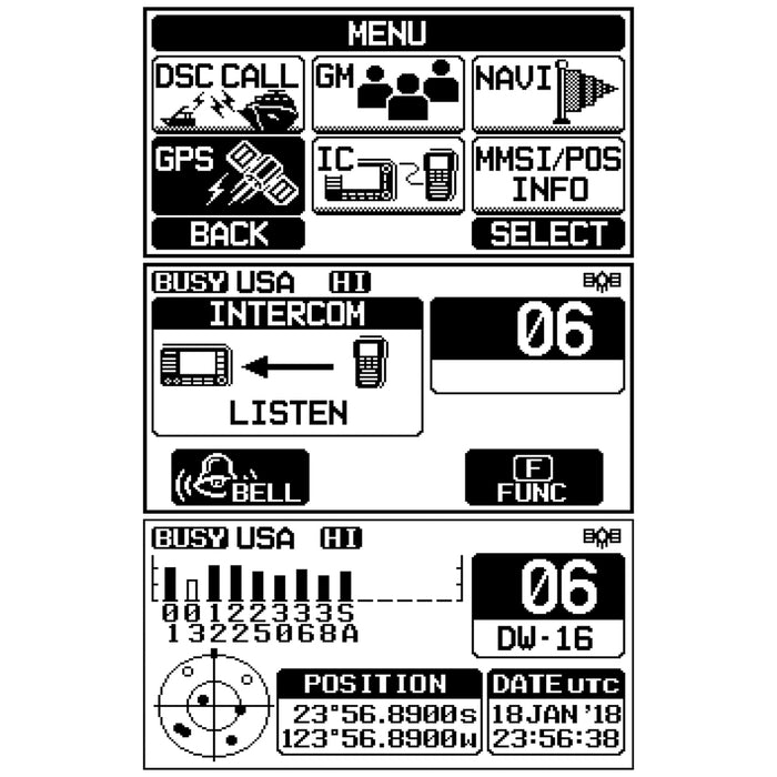 Standard Horizon GX1800G Fixed Mount VHF w-GPS - Black