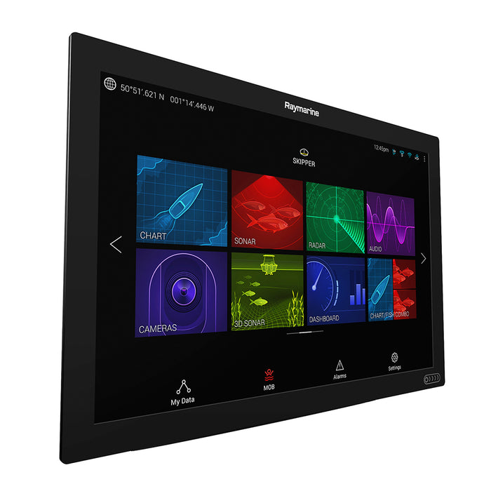 Raymarine Axiom XL 24 Glass Bridge Multifunction Display Kit w-RCR-SD, Alarm & Cable