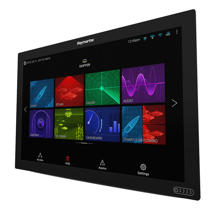 Raymarine Axiom XL 24 Glass Bridge Multifunction Display Kit w-RCR-SD, Alarm & Cable