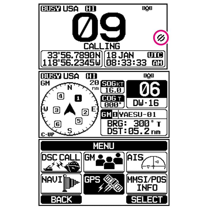 Standard Horizon GX2400B Matrix Black VHF w-AIS, Integrated GPS, NMEA 2000 30W Hailer, & Speaker Mic
